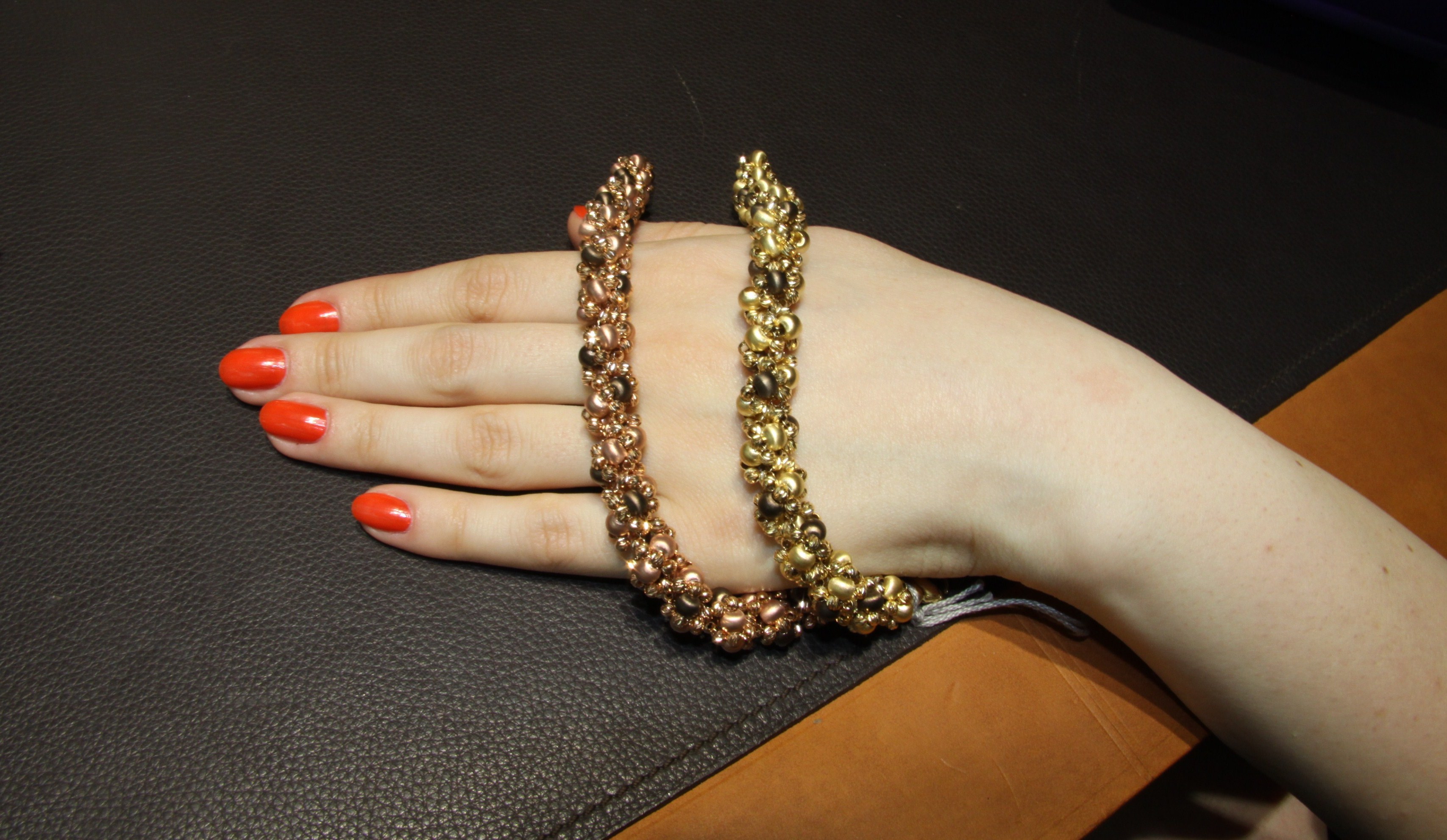 Cassetti bracelets set in yellow and rose gold