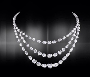 Royale necklace from High Jewellery collection set in 18k white gold with various diamond cuts -55,31cts.