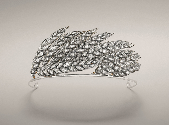 Wheat sheaf tiara designed in 1811 for Empress Marie-Louise, Napoléon’s second wife, Chaumet.