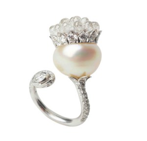 Natural pearl and diamond ring, Viren Bhagat