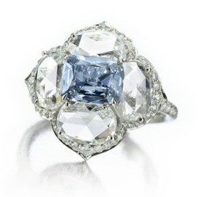 Natural blue diamond ring, Viren Bhagat