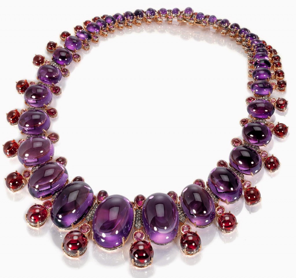 Amethysts and pink sapphires necklace, De Grisogono