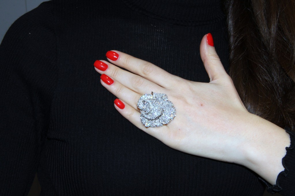 Rose ring-iconic piece, set with diamond pave', Picchiotti