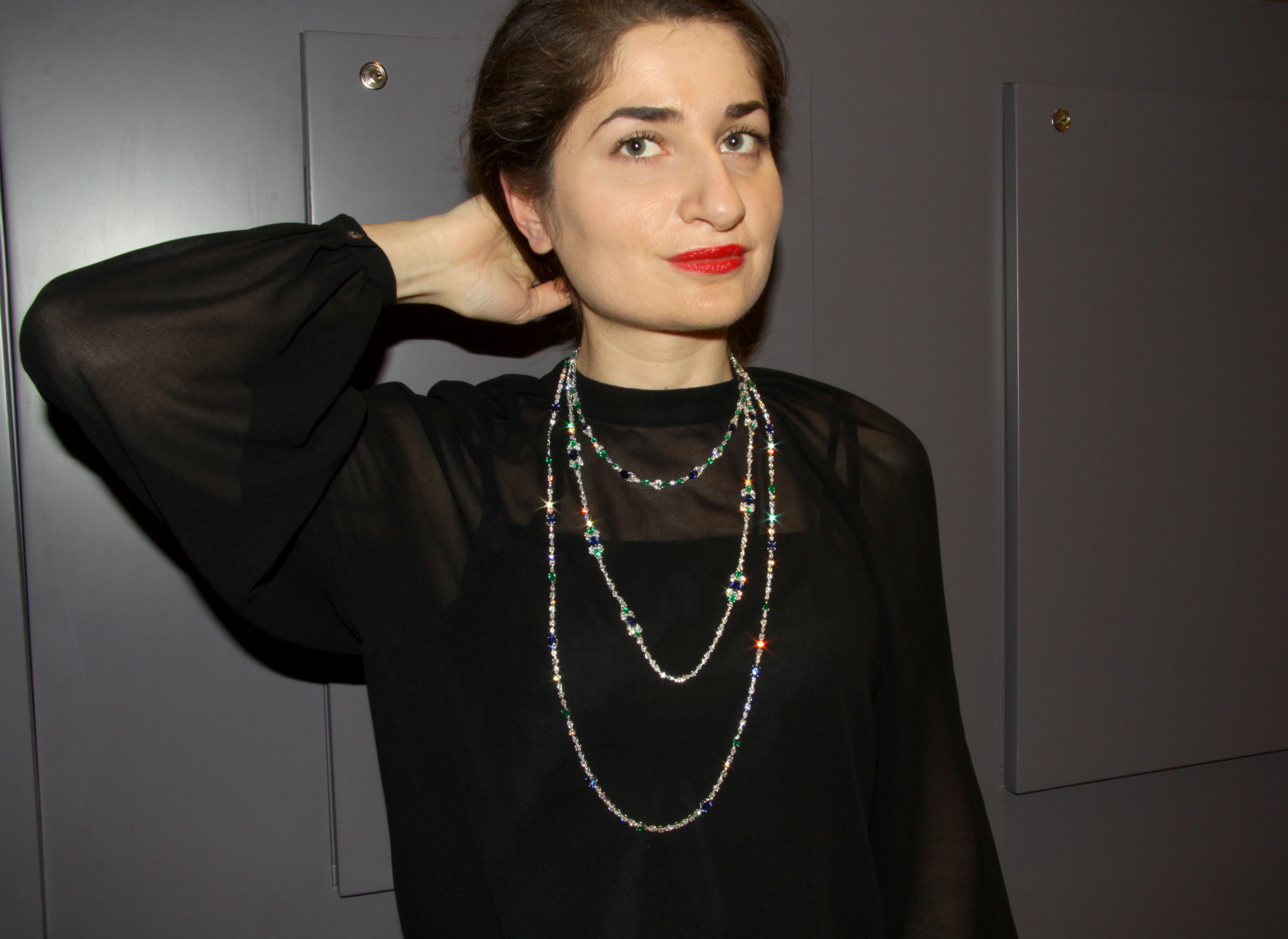 Sapphire, emerald , diamond necklaces, Istanboulli Gioielli