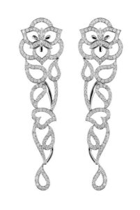 Arabian Nights earrings made of gold with diamonds, Vanessa Martinelli